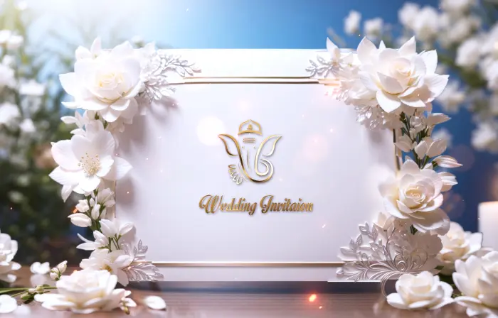 Royal Design Floral Wedding Invitation 3D Slideshow